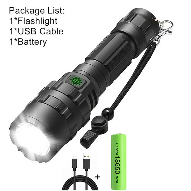 

Тактический водонепроницаемый USB фонарь LED 10W