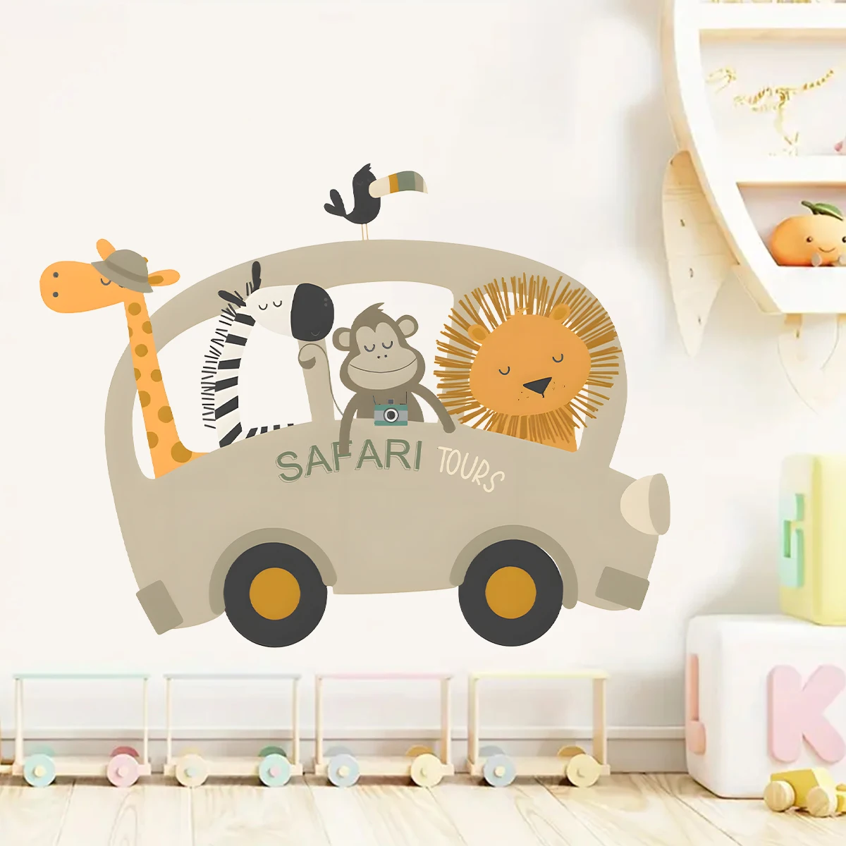 1 шт. наклейки на стену в виде жирафа льва