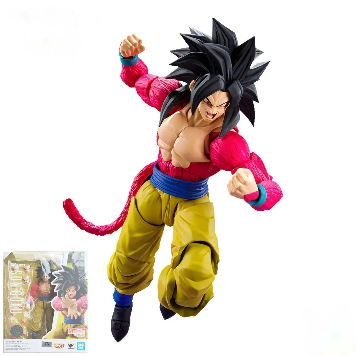 Оригинальная фигурка в наличии Dragon Ball Bandai DBZ Super SSJ4 Goku героя аниме фигурки игрушки