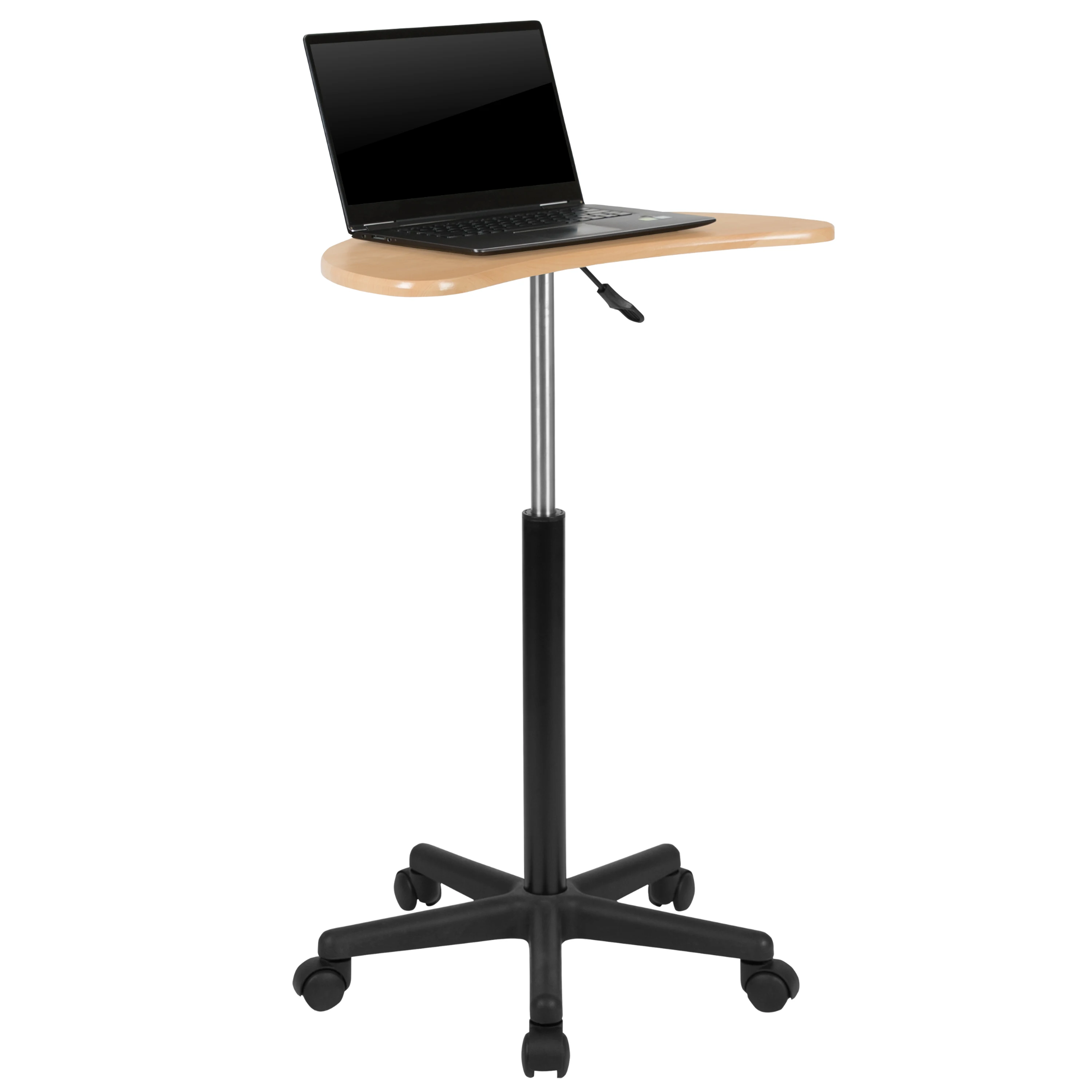 

Maple Sit to Stand Mobile Laptop Computer Desk