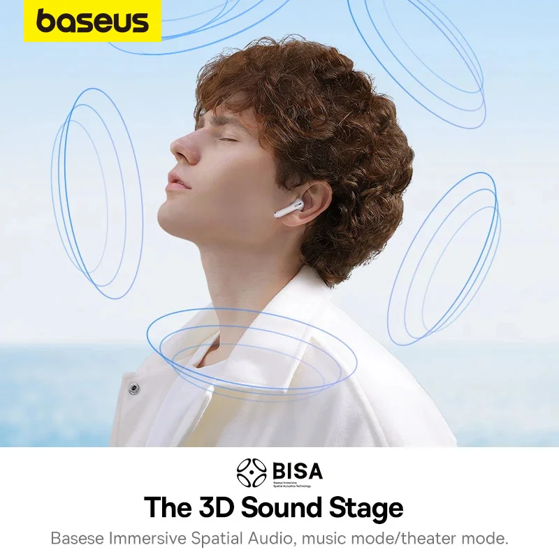 Baseus WX5 настоящие беспроводные наушники Bluetooth 5 3 0 06 'низкая задержка TWS 4-Mic ENC