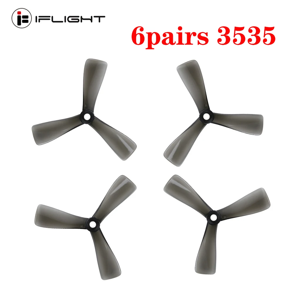 

6 пар IFlight Nazgul 3535 3,5 дюймовый пропеллер Cine Tri-blade 3 Blade Props W/ 5 мм отверстие совместимый мотор XING 2203,5 для FPV дрона