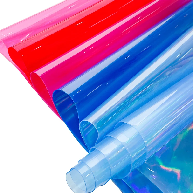 Голографическая виниловая ткань, материал для сумки из тпу, прозрачные листы из искусственной кожи для шитья, пвх, для изготовления «сделай сам» обуви, верхней части/одежды/ручной работы