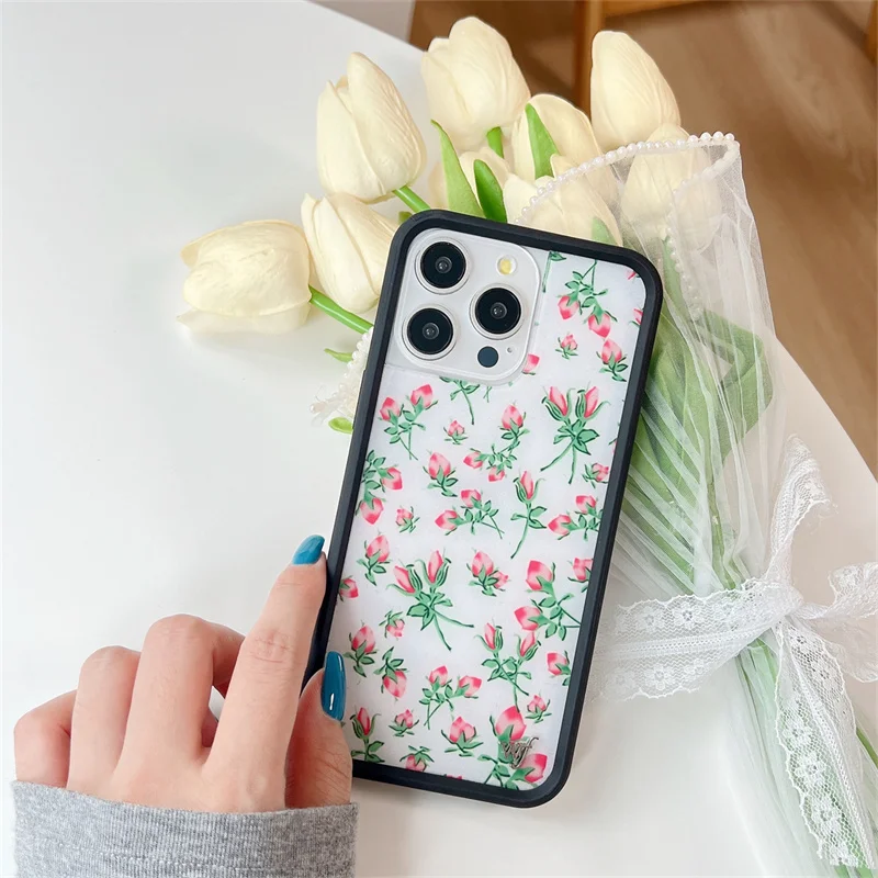 Дикий цветок wf дикие цветы розы чехол для телефона iPhone 15 14 13 12 16 Pro Max Plus 16pro 3D WF