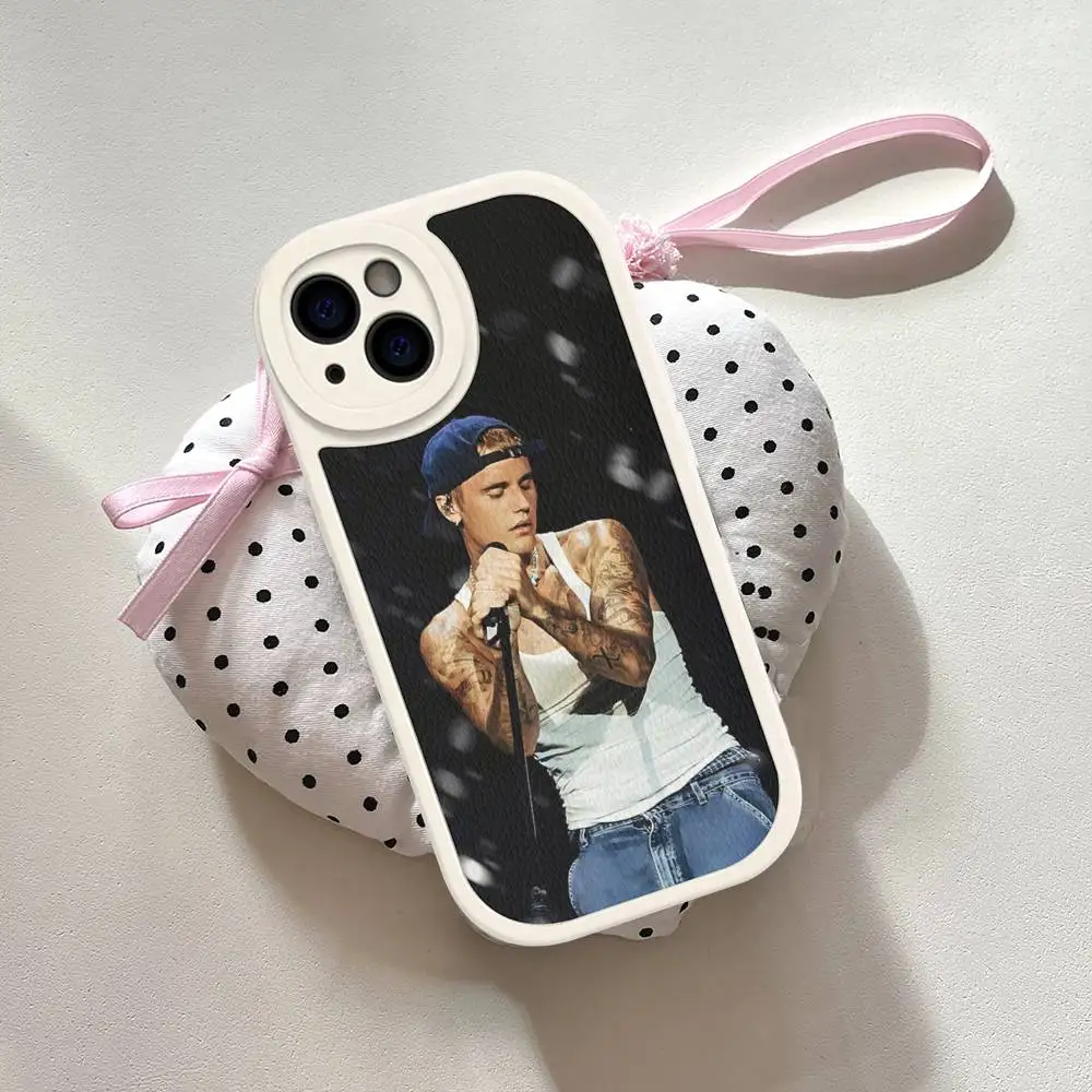 Фото Кожаный чехол для телефона Singer USA J-Justin Bieber для iPhone 16, 15, 14, 16E, 13, 12, 11 Pro Max Plus №4