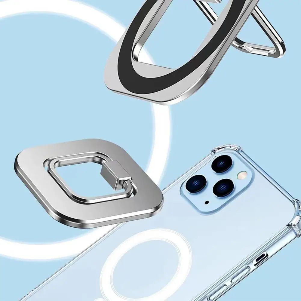 

Metal Magnetic Ring Phone Stand Phone Finger Grip Mount Macsafe Cradle Desktop Bracket Compatible For Magsafe Ring Holder