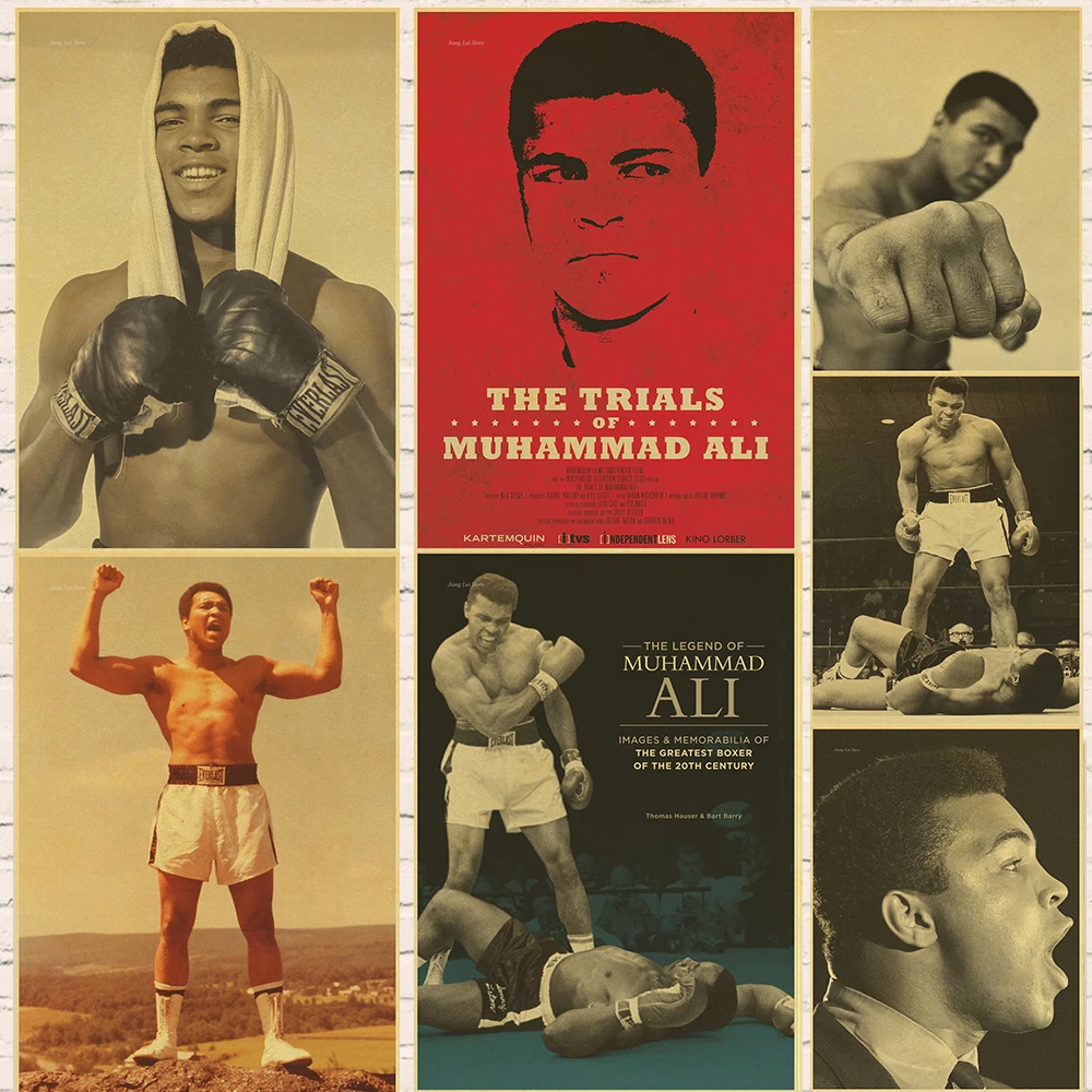 

Американские боксеры, Мухаммед Али, винтажная фотобумага, украшение для бара, кафе, постер с рисунком из фильма, 42x30 см, наклейка на стену