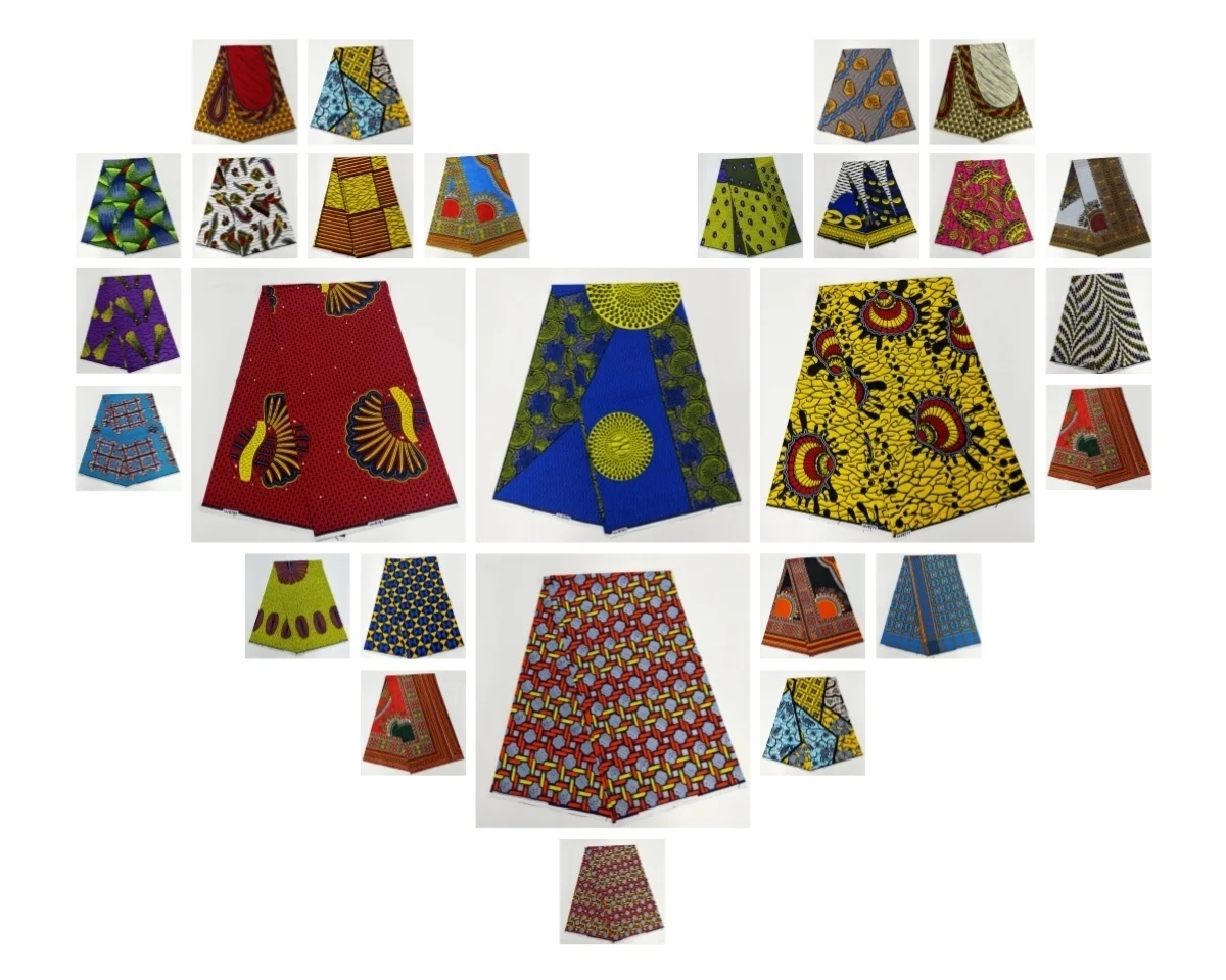 

Ткань из Анкары, африканские настоящие восковые принты, 100% хлопок, швейный материал для платья, 2023, Высококачественная восковая ткань, Африканский хлопок, 6 ярдов