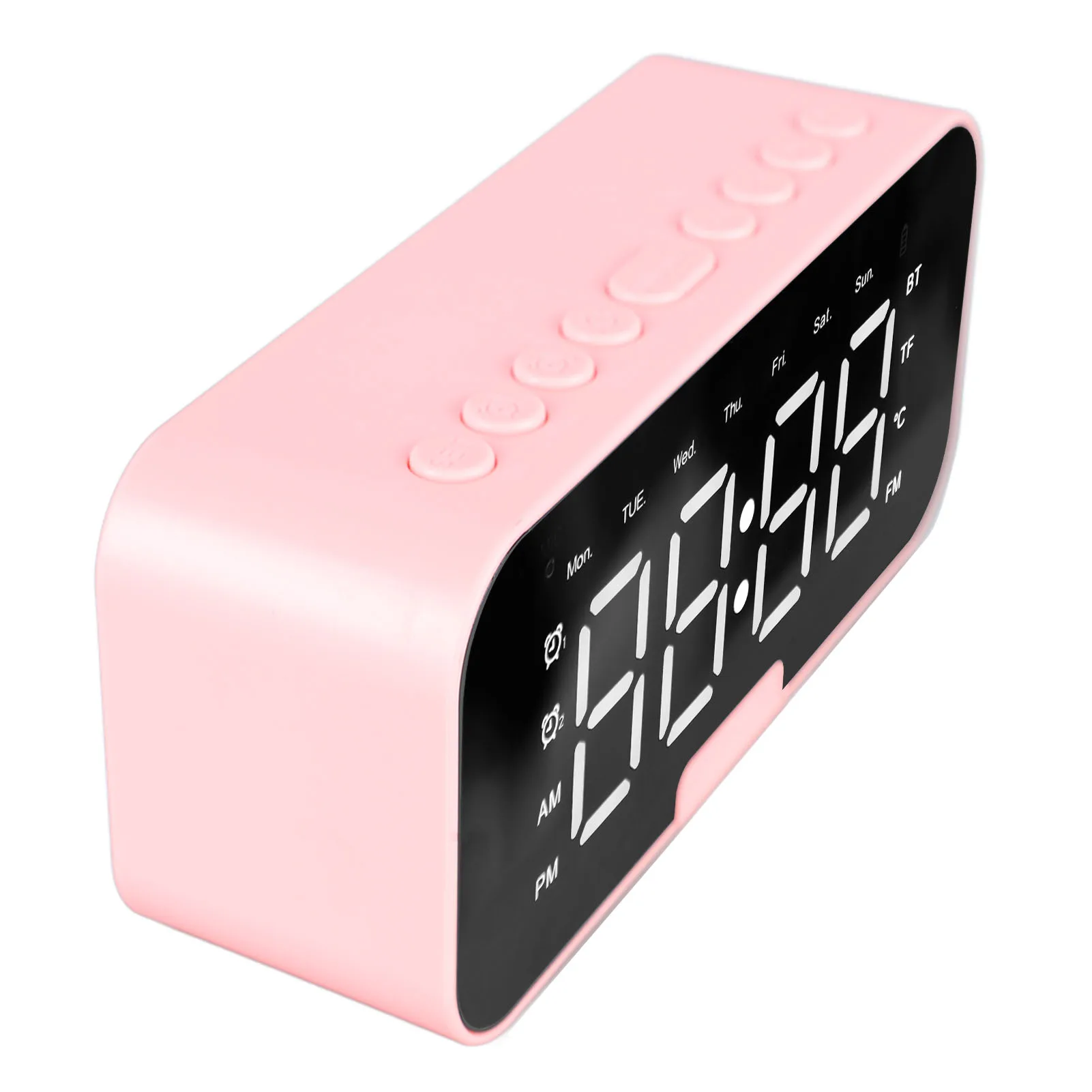 Зеркальный Bluetooth-будильник Светодиодный цифровой экран Громкий звук