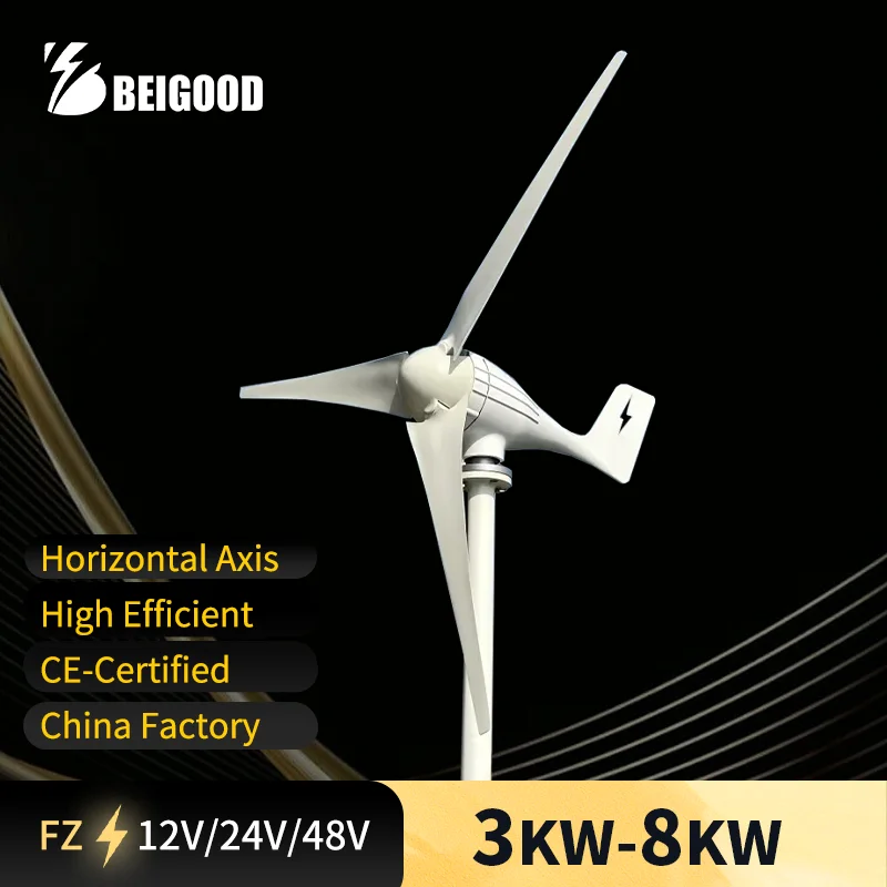 3 кВт 5 ветряная турбина генератор энергии мельница с MPPT гибридная солнечная