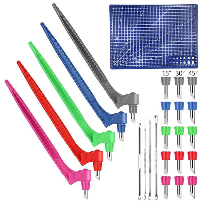 

Craft Cutting Tools Craft Knife 360 Degree Rotary Knife With Cutting Pad Weeding Art Knife Paper Craft Tools