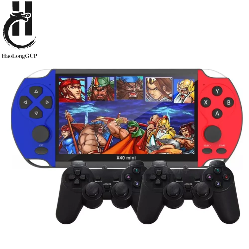 Портативная игровая мини-консоль X40 с экраном 6 5 дюйма 8 ГБ/32 ГБ 5000 игр для mega drive/snes