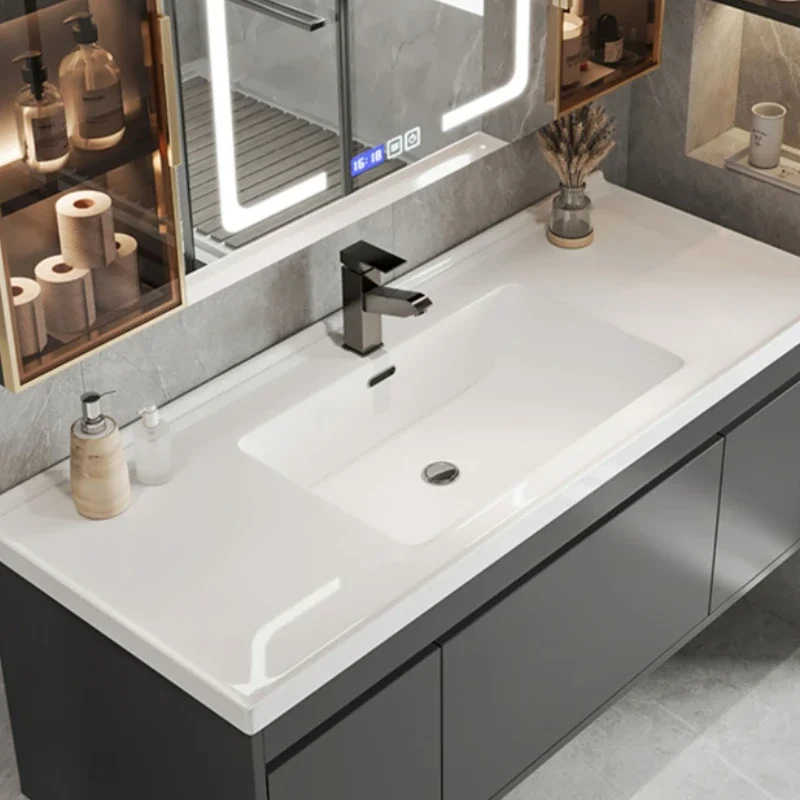 Полка для хранения мебель ванной комнаты колонный шкаф двойной ящик умывальника