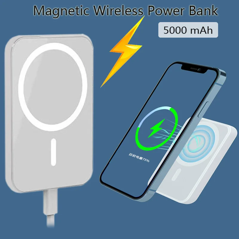 Portable Magnetic Wireless Power Bank External Battery Pack For iphone 13 12 14 Pro Pro Max Mini Plus Powerbank Spare battery
