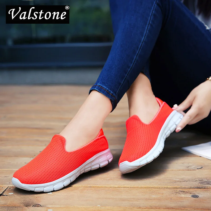 

Valstone Fashion New Slip-on Women Flats Shoes Comfort Walking Sneaker Outdoor Lightweight Zapatillas Mujer Multicolor All-match