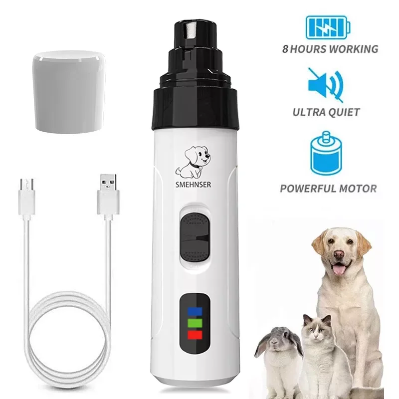 

2023NEW New Nail Clippers For Dog Cat Pet USB Charging Nail Sharpener Cat Paws Grooming Trimmer Tools Automatic Manicure Device