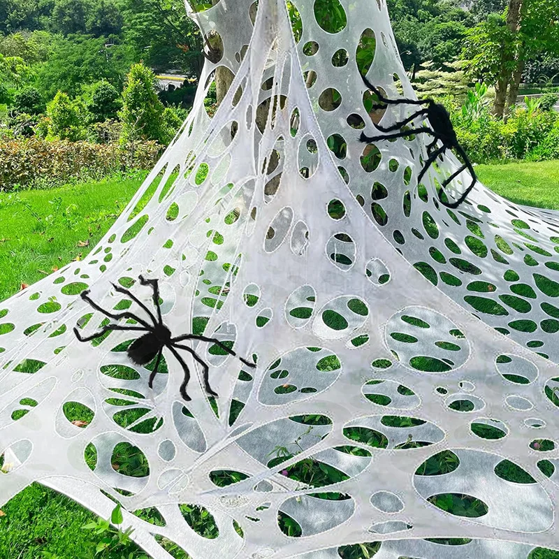 

1X2M 1X4M 2X4M Хэллоуин Паутина Ужас Украшение Ткань Паутина для Дом с Привидениями Стена Окно Двор Открытый Декор