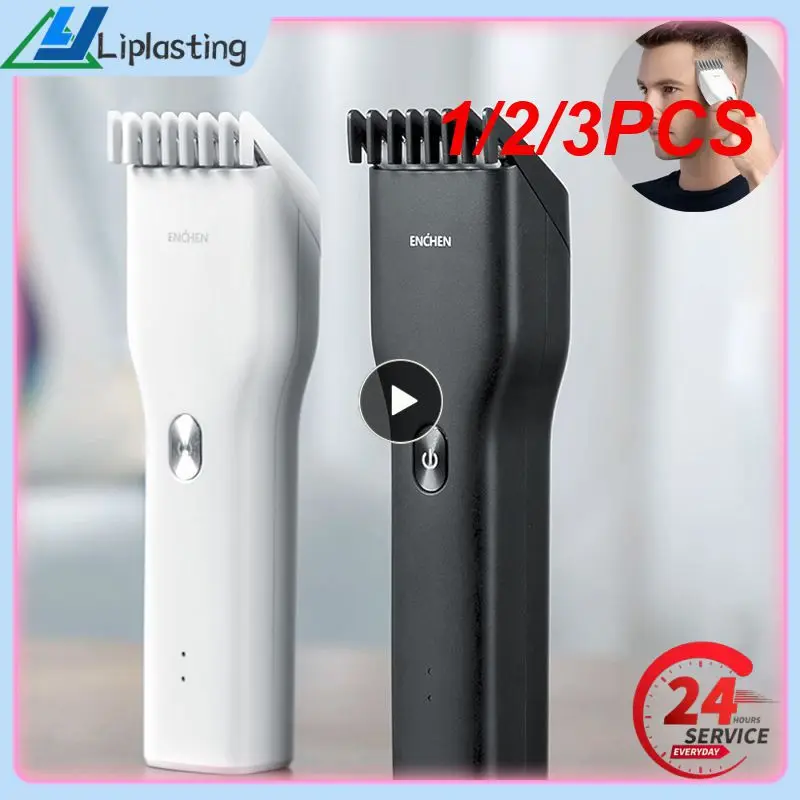 

1/2/3PCS ENCHEN Hair Trimmer For Men Kids Cordless USB Rechargeable Electric Hair Clipper Cutter Machine With