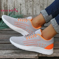 single shoe womens 2022 new flat lace up round head sportswear casual shoes mesh front lacing low uppers women sneakers canvas