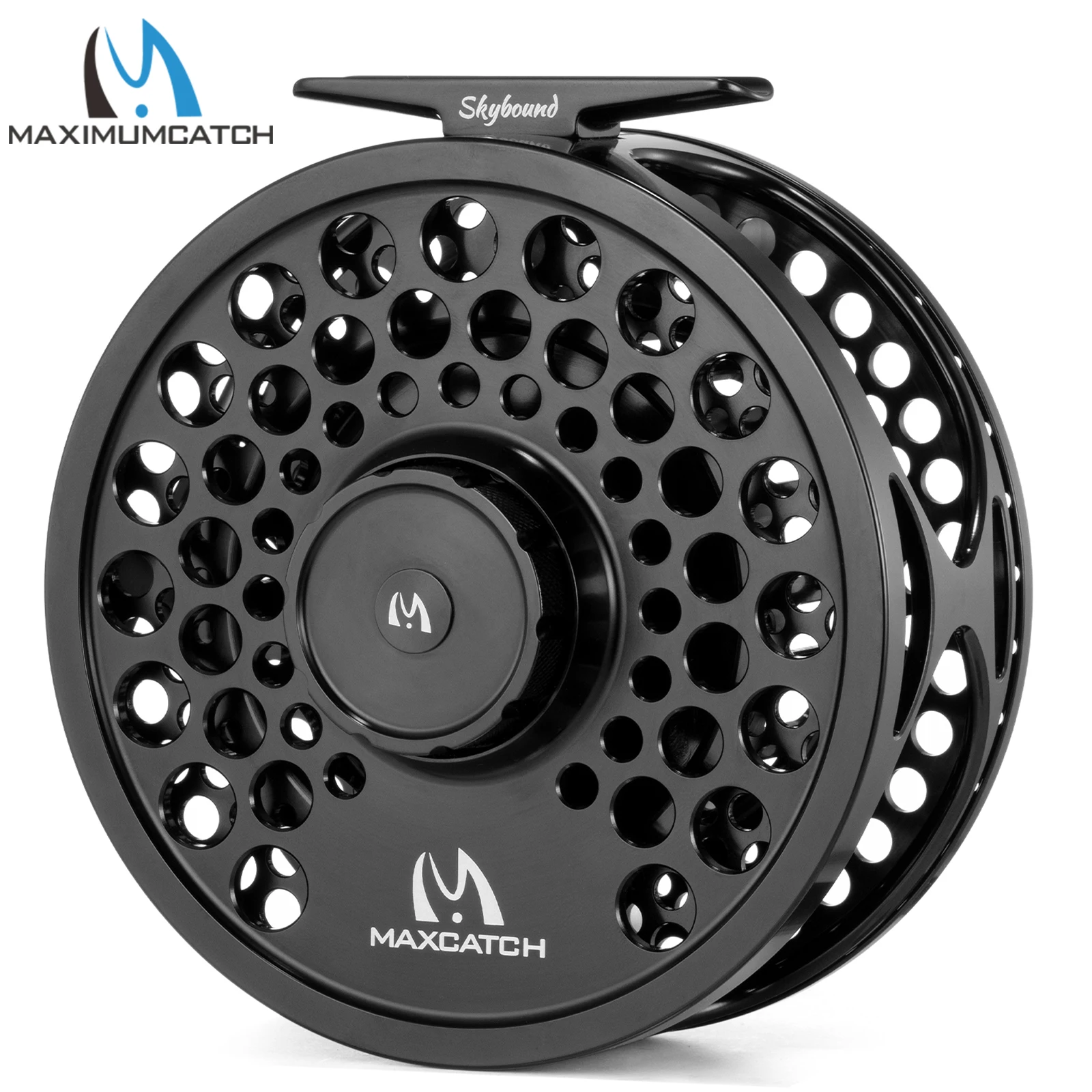 Фото MAXCATCH Skybound Fly Fishing Reel 9/10WT Spey, двухручная катушка с большим бортом, водонепроницаемая, с герметичным карбоновым фрикционом, полнорамная катушка для нахлыстовой рыбалки. №1
