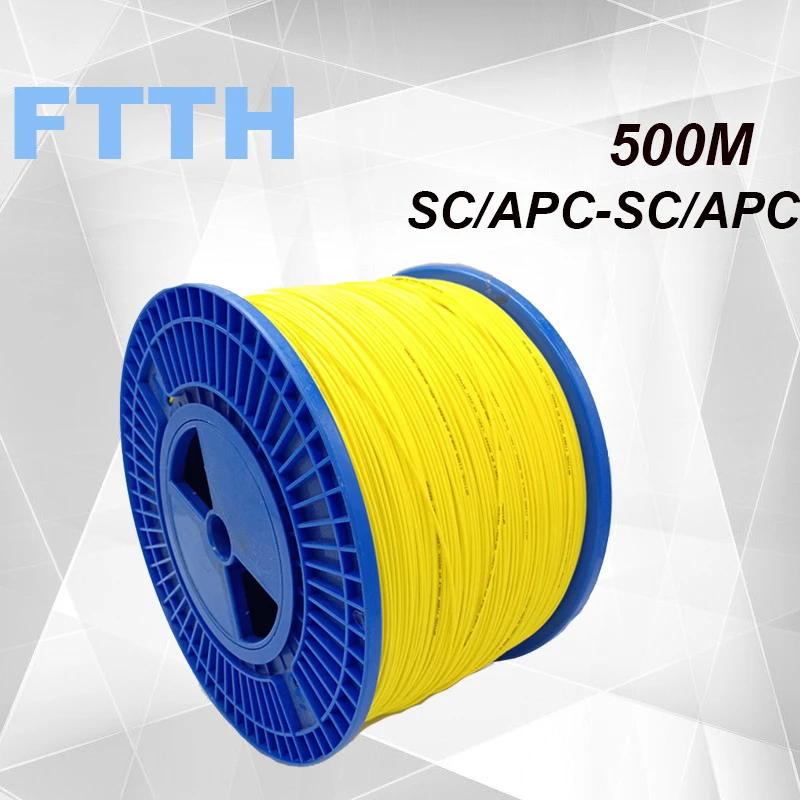 

FASO 500m Single Mode G652D SC/APC-SC/APC Fiber Optic Patch Cord SX 3.0mm Yellow LSZH Jacket With Convenient Drum