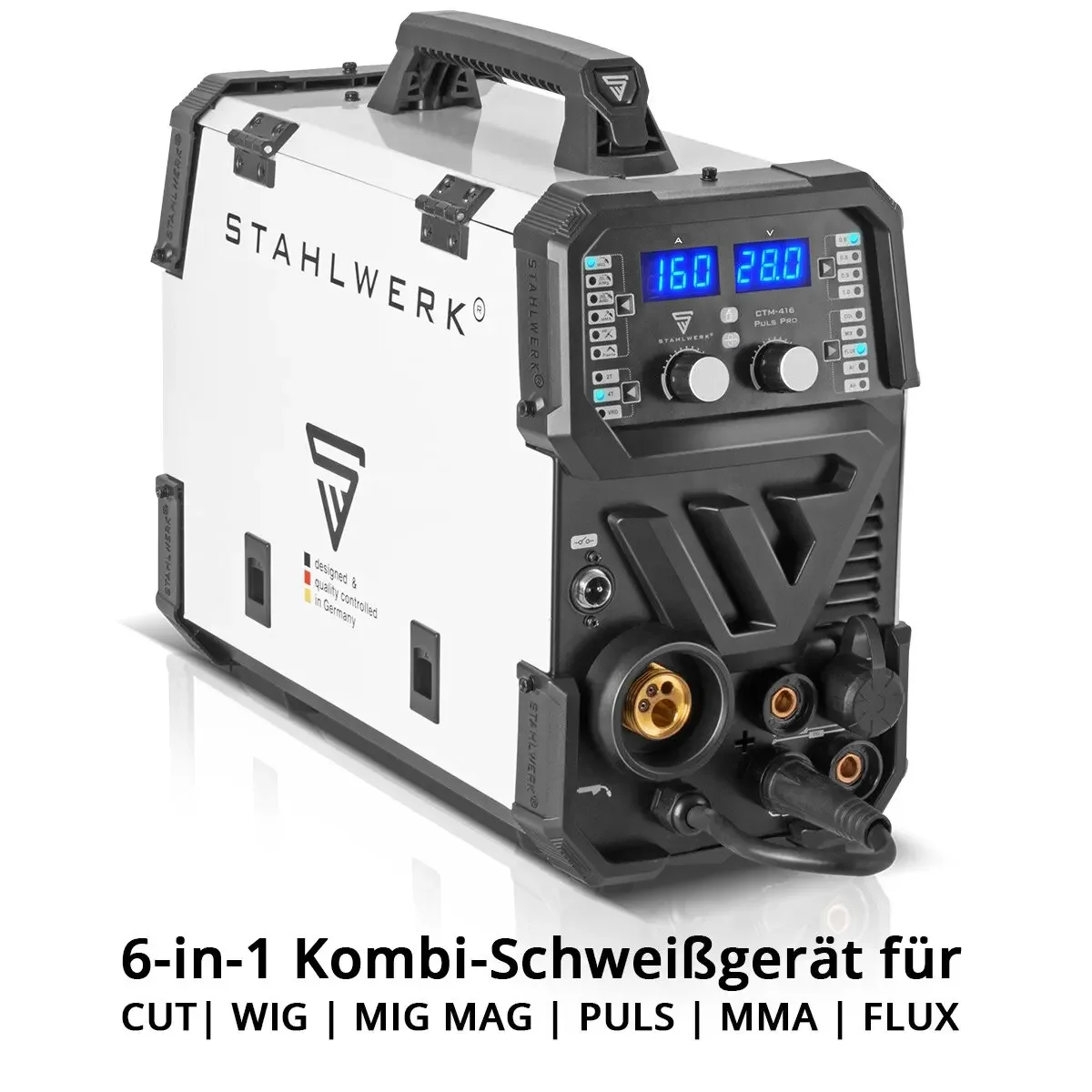 STAHLWERK CTM-416 Комбинированный сварочный аппарат Puls Pro 6-в-1 с газовым экраном |