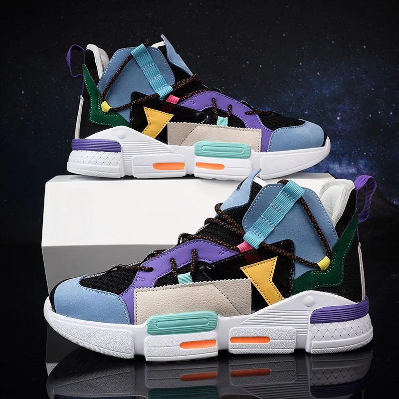 

IGxx High Top Zip Boots for Men Glitter Punk Metal Snake Casual Shoes Men's Flats Genuine Leather Motorcycle Mixed Colors Boots