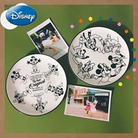 disney mickey ceramic plate tableware family set girl heart cute dressing dim sum cake plate birthday gift