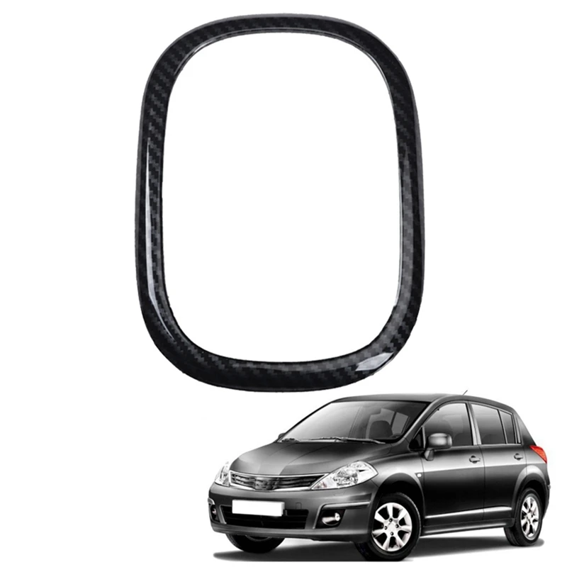 

Автомобильная Центральная панель переключения передач из углеродного волокна, панель управления, наклейка, модификация интерьера для Nissan Tiida RHD 2005-2010