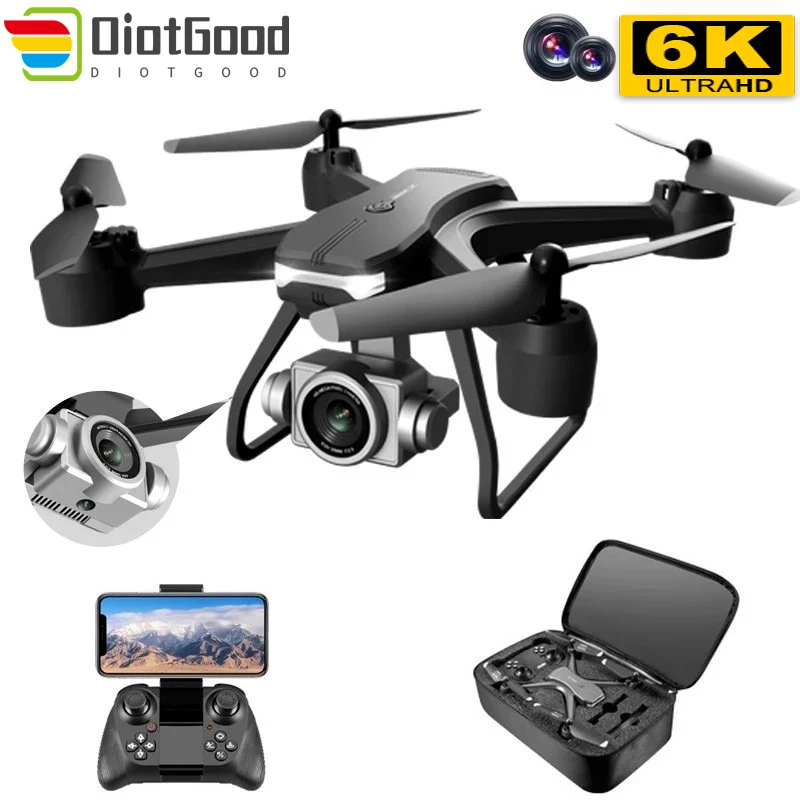 New V14 Drone 6K Profession HD Wide Angle Camera WiFi Fpv Drone Dual Camera Optical Flow Drones Camera Helicopter Toys