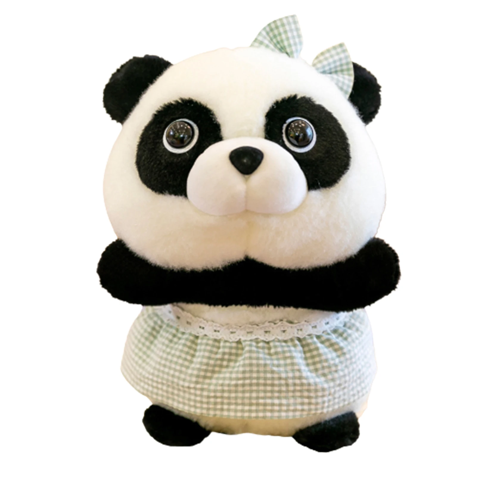 

Panda with Dress Plushy with Q Version Cuddly Animal Toys Sleeping Pillow Toy for Kids Girls Pacify Rag Toy Comfortable JAN88