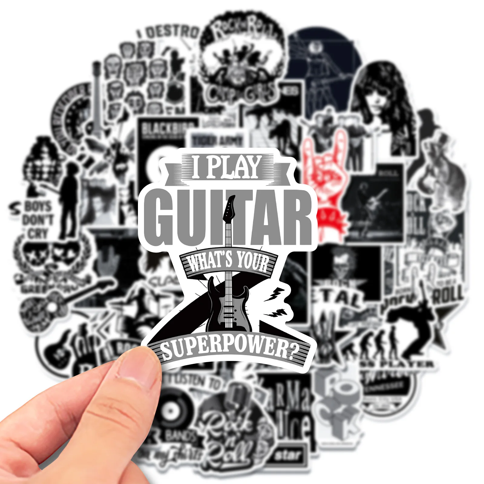 

50 Rock Collection Metal Rock Stickers Graffiti Stickers Luggage