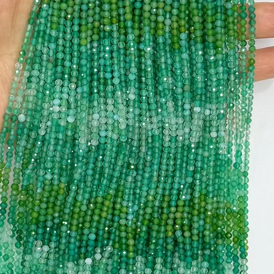 Натуральный зеленый агат круглые свободные бусины изготовление ювелирных