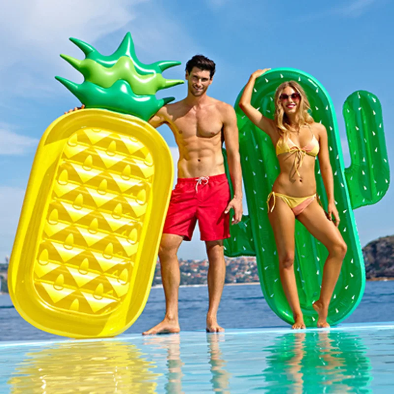 

Inflatable Giant Chair Bed Pool Float Mattress Toys Watermelon Pineapple Cactus Beach Swimming Ring Fruit Floatie Air Mattress