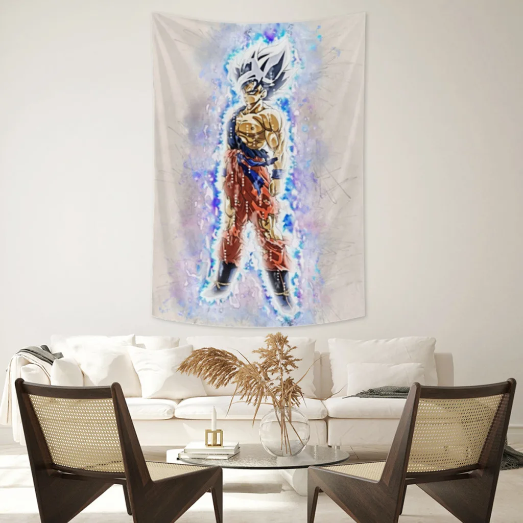 

Watercolor-dragon-ball-large Printed Wall Tapestry Wall Hanging Bohemian Tapestries Mandala Aesthetic Home Decor