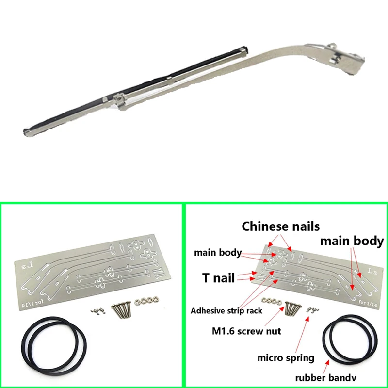 Имитация стеклоочистителя набор материалов для 1/14 Tamiya RC грузовик автомобиль Scania