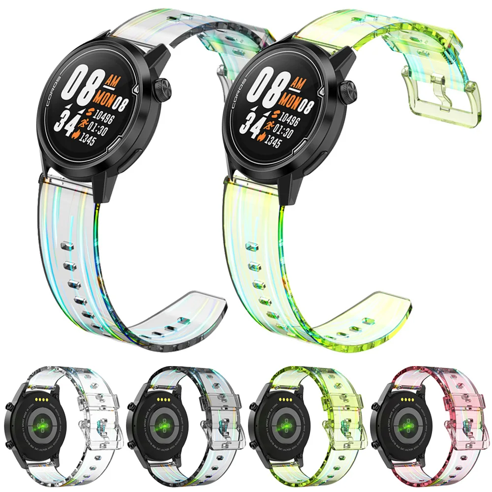 

Прозрачный ремешок для COROS PACE 2, ремешок для COROS APEX Pro APEX 46 мм 42 мм, силиконовые браслеты, ремешки для часов, Аксессуары для браслета