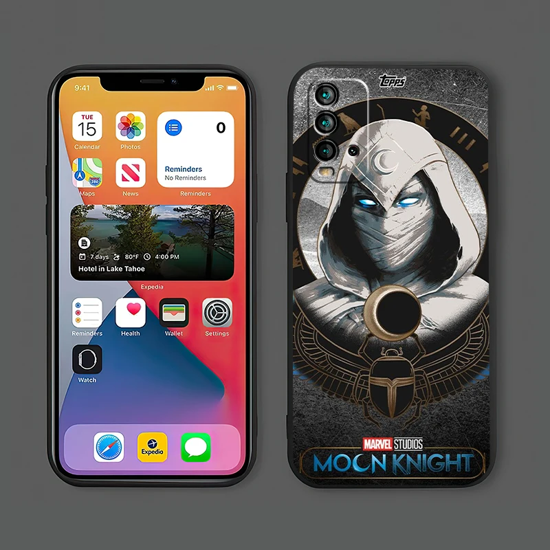 

Marvel Moon Knight Phone Case For Xiaomi Redmi 9 9i 9T 9AT 9A 9C Note 9 Pro MAX 5G 9T 9S 10S 10 Pro MAX 10T 5G Funda Black Soft