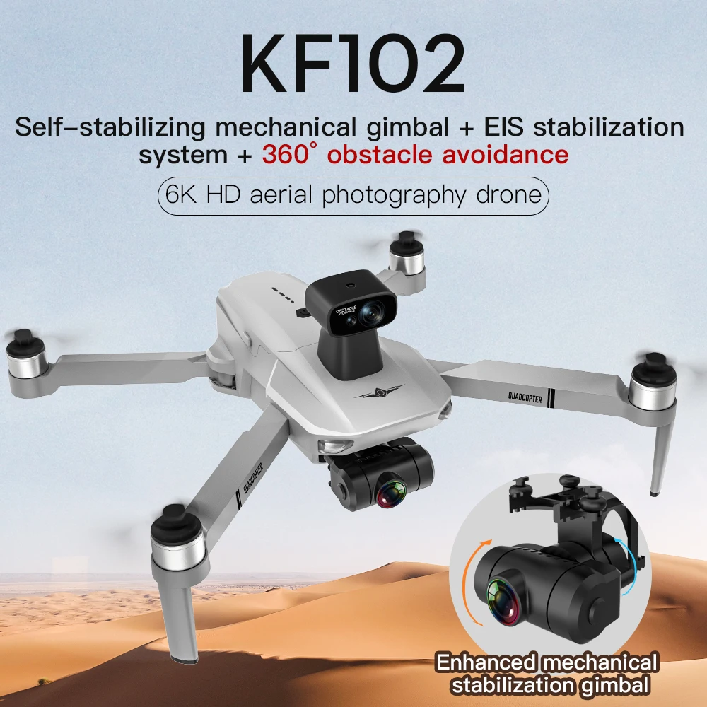 

KF102 GPS Drone 4k Profesional 8K HD Camera 2-Axis Gimbal Anti-Shake Photography Brushless Foldable Quadcopter RC Distance 1200M