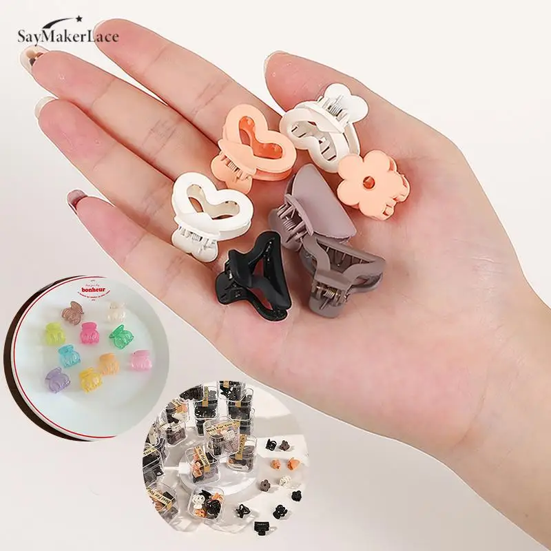 

Fashion Morandi Frosted Small Hair Claws For Women Bow Barrette Hair Clip Girl Hair Crab Hairclip Mini Hairpin Headwear