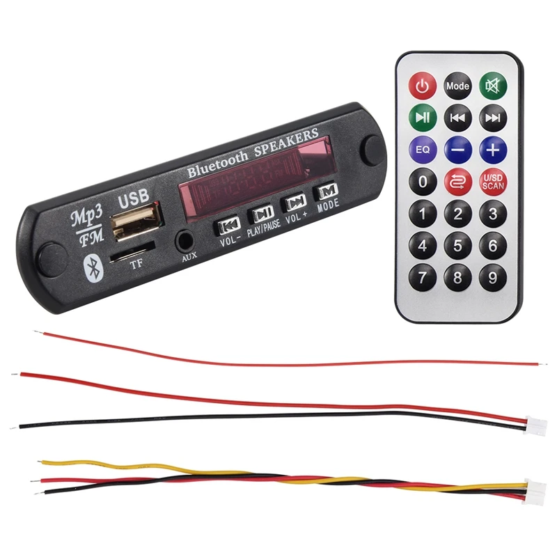 Bluetooth 5 0 MP3 декодер плата DC В 12 автомобильный FM-радио модуль поддержка TF USB AUX для