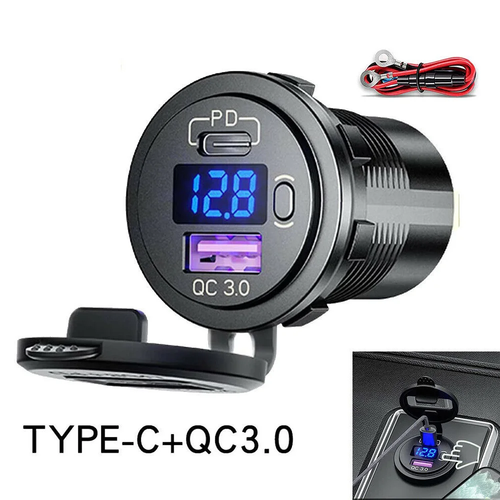 

Автомобильное зарядное устройство с двумя USB-портами, 12 В/24 В