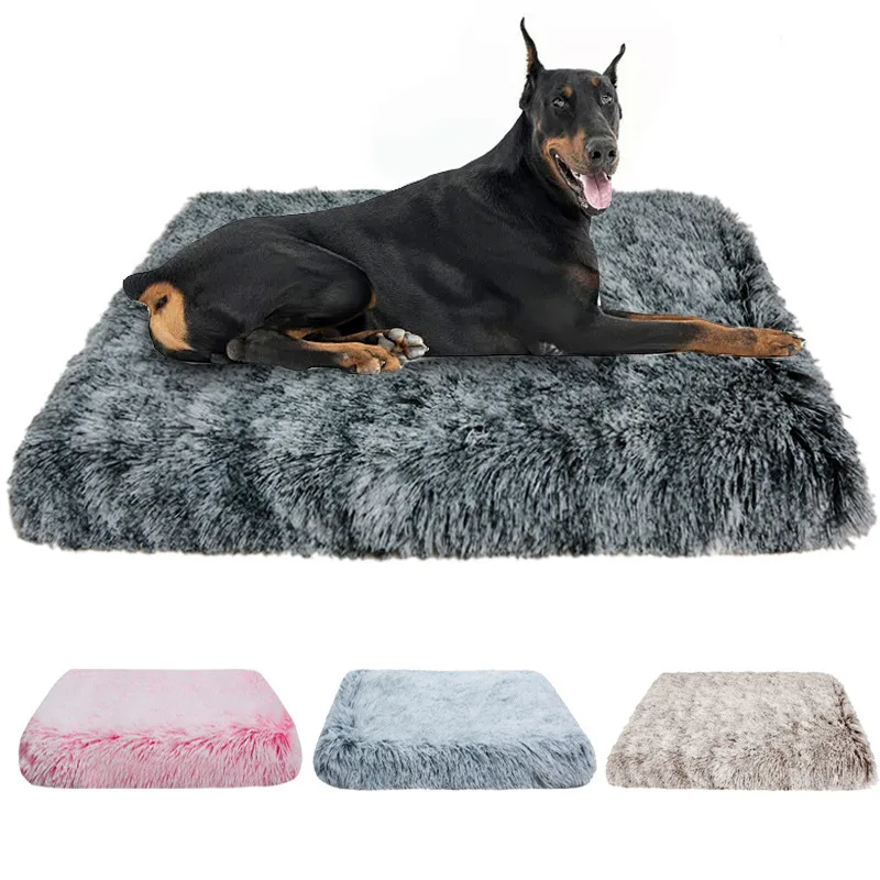 

Zipper Square Blanket Sofa Breathable Dog Pet Mat Long Plush Dog Bed Pet Cushion Blanket Soft Fleece Cat Pad For Small Large Dog