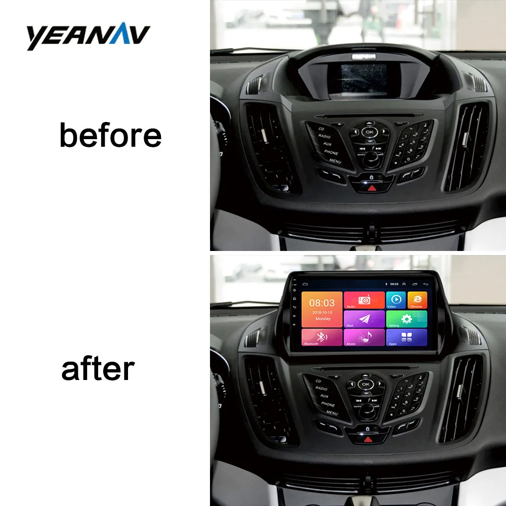 Octa Core 2 + 32G Android 8 1 Gps автомобильный стерео Dvd-плеер для 2013 KUGA Ford 9 дюймов