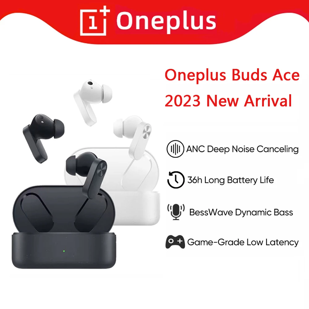 

Оригинальные беспроводные Bluetooth наушники OnePlus Buds Ace 40 дБ, наушники с активным шумоподавлением для OnePlus 11 10 Pro 10T Ace Pro
