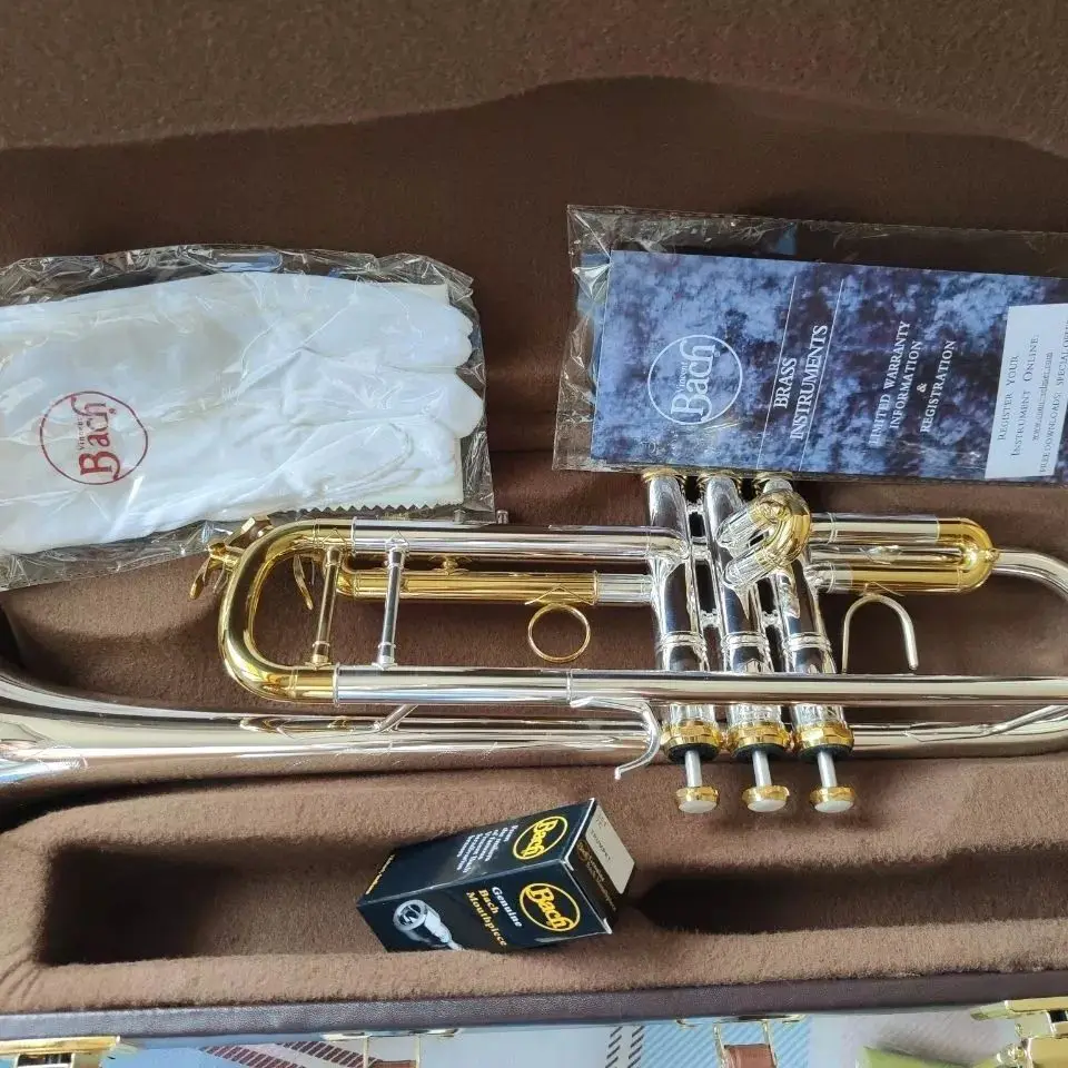 2024 Новинка 180s-37 труба с посеребренным золотым ключом B плоская профессиональная