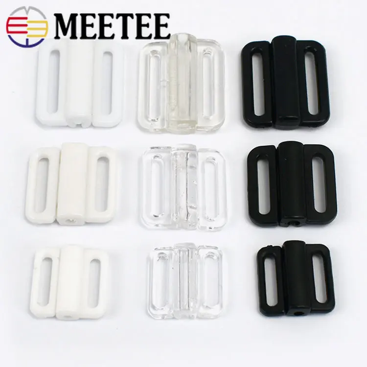 

50/100Sets 8-25mm Plastic Buckles Underware Bra Strap Connector Clip Clasp Bikini Swimwear Adjust Buckle DIY Sewing Accessories