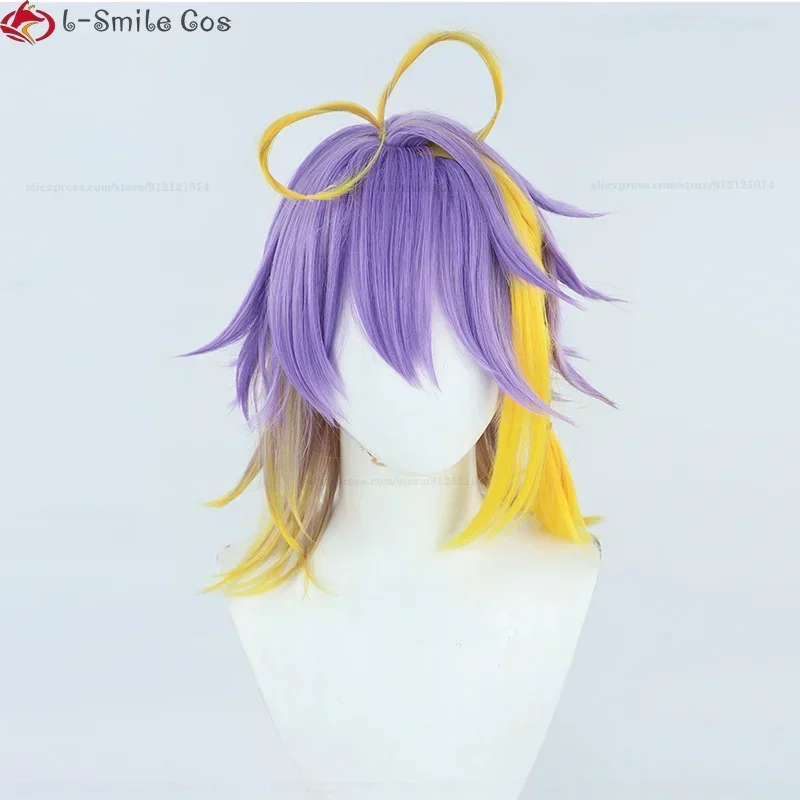 Vtuber NIJISANJI EN 6th ILUNA Idol Aster Arcadia Косплей Парик Короткий с желтыми плетеными