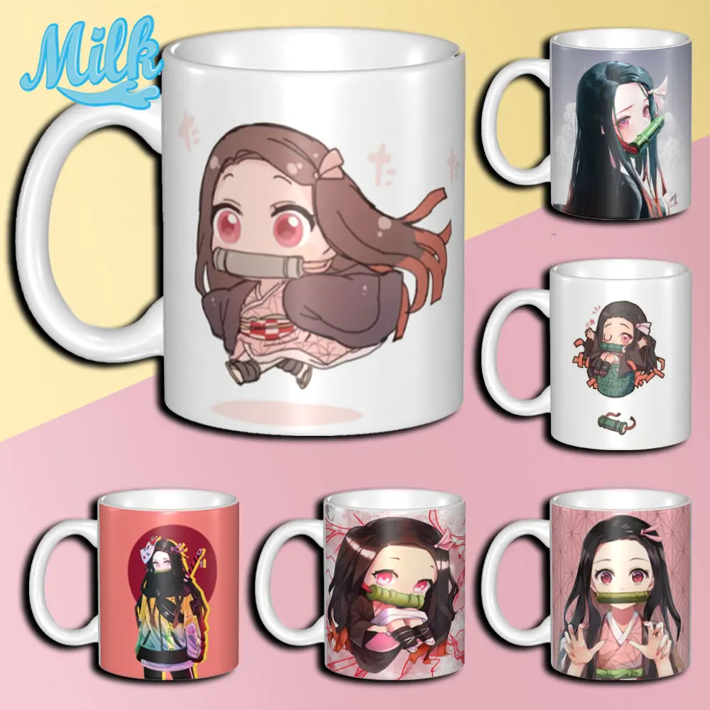 

JUMP Anime Demon Slayer Kamado Nezuko Mugs Custom Ceramic Coffee Mug Text Coffee Cup Creative Present Outdoor Creative Gift