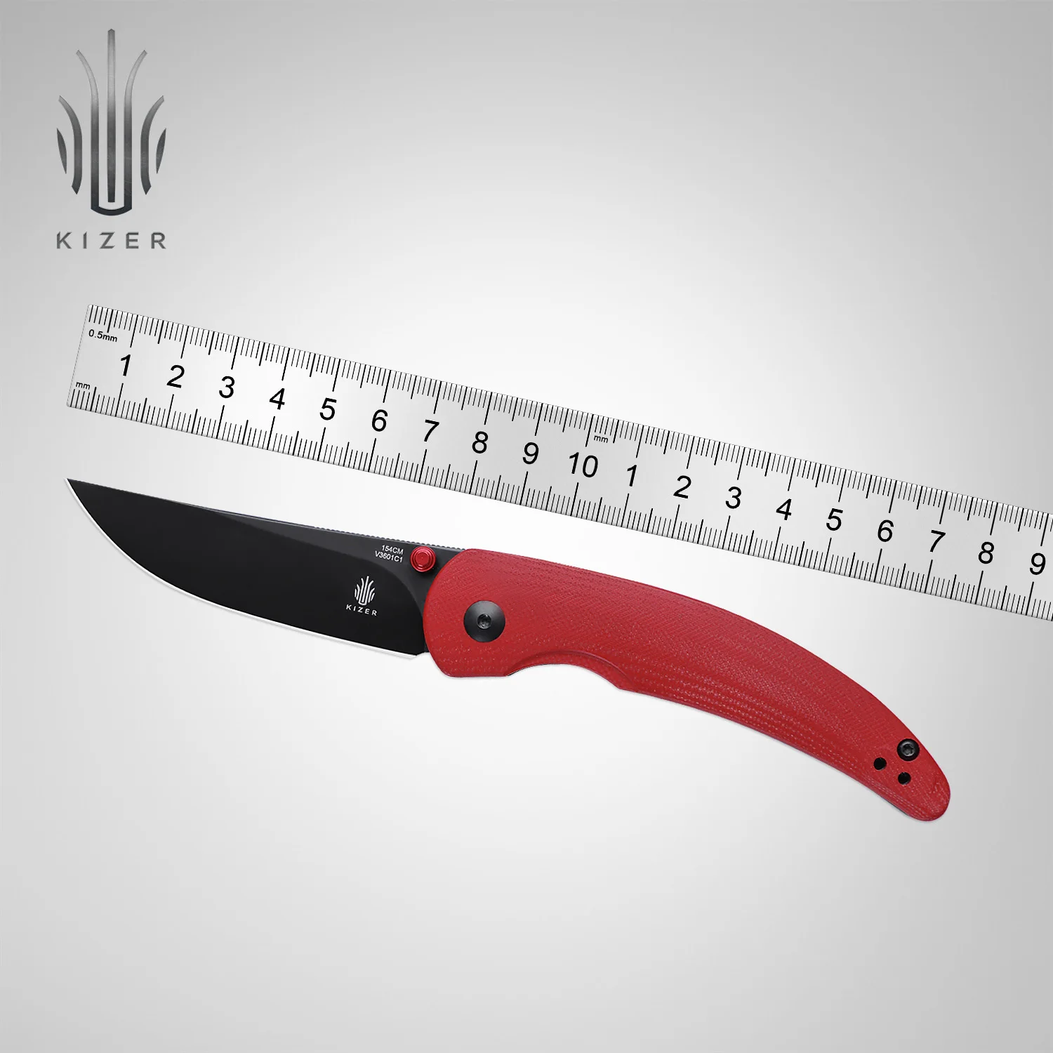 Kizer Knife Folding V3601C1 Chili Pepper 2022 New Pocket Knife with Black 154CM Steel Blade High Quality EDC Tools